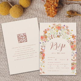 Terracotta Boho Rustikale Hochzeitsmahlzeiten RSVP Karte