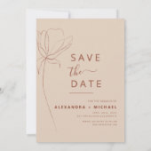 Terracotta Boho Save the Date Foto Art (Rückseite)