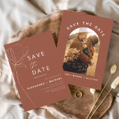 Terracotta Boho Save the Date Foto Art
