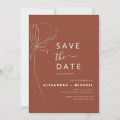 Terracotta Boho Save the Date Foto Art (Rückseite)
