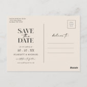 Terracotta Boho Save the Date Postkarte (Rückseite)