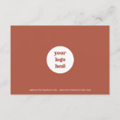 Terracotta Boho Small Business Vielen Dank einfüge Begleitkarte (Rückseite)