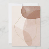 Terracotta Boho Strand Sauberkeit Einfache Hochzei Einladung (Rückseite)