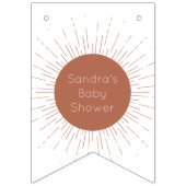 Terracotta Boho Sun Babydusche Jagdfahnen Wimpelkette (Zweite Fahne)