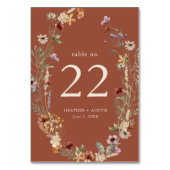 Terracotta Boho Tischnummer (Rückseite)