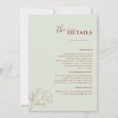 Terracotta Boho Touristik, Rosthochzeit Programm (Vorderseite)