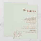 Terracotta Boho Touristik, Rosthochzeit Programm (Vorne/Hinten)