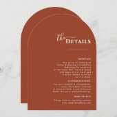 Terracotta Boho Touristik, Rosthochzeit Programm (Vorne/Hinten)