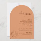 Terracotta Boho Touristik, Rosthochzeit Programm (Vorderseite)