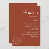 Terracotta Boho Touristik, Rosthochzeit Programm (Vorne/Hinten)