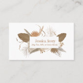 Terracotta Boho Tropical Visitenkarte (Vorderseite)