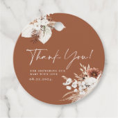 Terracotta Boho Vielen Dank Baby Dusche Geschenk T Geschenkanhänger (Vorderseite)