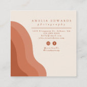 Terracotta boho Visitenkarte (Rückseite)