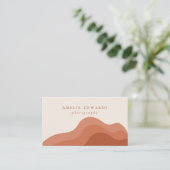 Terracotta boho Visitenkarte Modernes Business (Stehend Vorderseite)