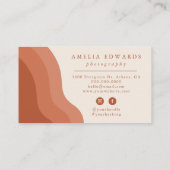 Terracotta boho Visitenkarte Modernes Business (Rückseite)