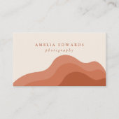 Terracotta boho Visitenkarte Modernes Business (Vorderseite)