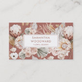Terracotta Boho Wasserfarben Visitenkarte (Vorderseite)