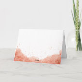 Terracotta Boho Watercolor Wüste Baby Dusche Dankeskarte (Rückseite)