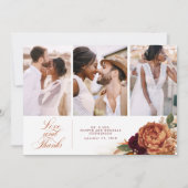 Terracotta Boho Wedding Danke Ihnen 3 Fotos (Vorderseite)