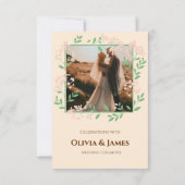 Terracotta Boho Wedding Dankeschön Karte (Rückseite)