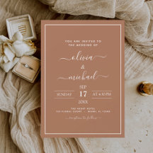 Terracotta Boho Wedding Modern Simple