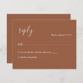 Terracotta Boho Wedding RSVP Card (Vorne/Hinten)