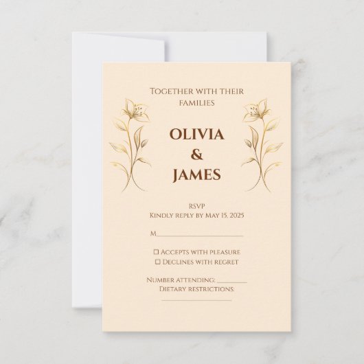 Terracotta Boho Wedding RSVP Karte (Vorderseite)