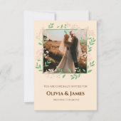 Terracotta Boho Wedding RSVP Karte (Rückseite)