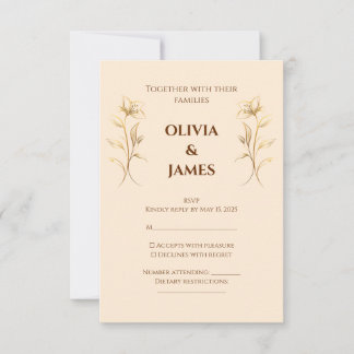 Terracotta Boho Wedding RSVP Karte