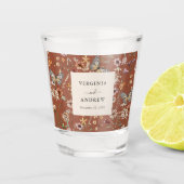 Terracotta Boho Wedding Shot Glas (Vorderseite)