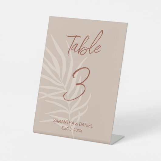 Terracotta Boho Wedding Sockelschild (Vorderseite)