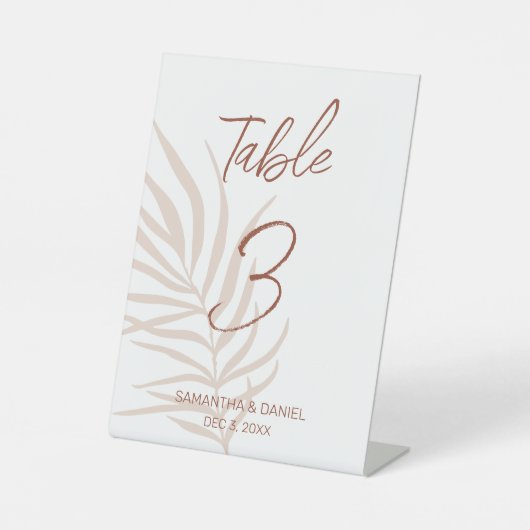 Terracotta Boho Wedding Sockelschild (Vorderseite)