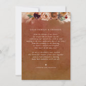 Terracotta Boho Wedding Two Side Danke Foto (Rückseite)