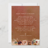 Terracotta Boho Wedding Two Side Danke Foto (Rückseite)