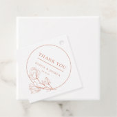 Terracotta Boho Wedding Vielen Dank Geschenkanhänger (Beispiel)