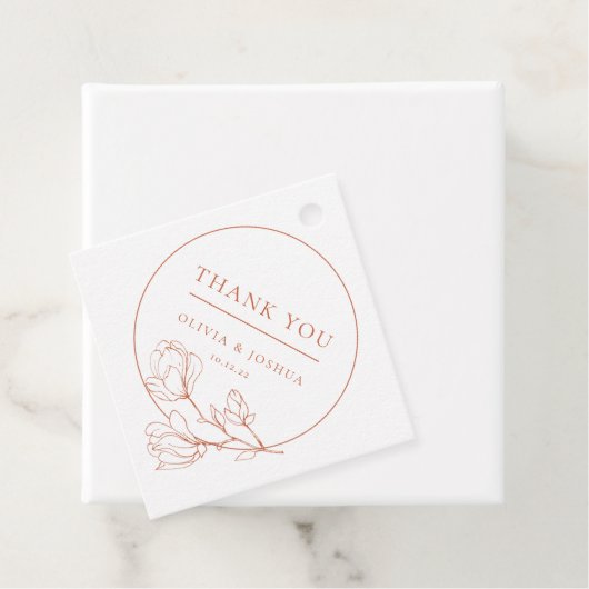 Terracotta Boho Wedding Vielen Dank Geschenkanhänger (Beispiel)