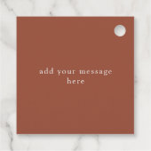 Terracotta Boho Wildblume Babydusche Geschenkanhänger (Rückseite)