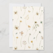 Terracotta Boho Wildblume Brautparty Einladung (Rückseite)