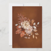 Terracotta Boho Wildblumen Wedding Einladung (Rückseite)