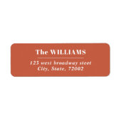 TERRACOTTA Bold Modern Eleganter Familienname (Vorne)