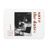 Terracotta Bold Typografy Foto Save the Date Magnet (Horizontal)