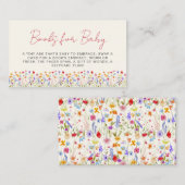 Terracotta Books for Baby Wildblume Dusche Begleitkarte (Vorne/Hinten)