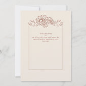 Terracotta Botanical Daisy Garden Wedding Dankeskarte (Rückseite)