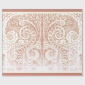 Terracotta Botanical Swirl Geschenkpapier (Flach)