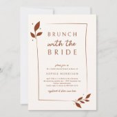 Terracotta Botanische Brunch Bridge Brautparty Einladung (Vorderseite)