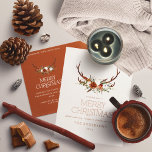 Terracotta botanische elegante Jungfrau rustikal Folien Feiertagspostkarte<br><div class="desc">Schwarze Terrakotta und Salbei grün florale botanische elegante jugendliche Fröhliche Weihnachtskarte. Goldtypografie in Echtfolie,  Silber und Rose.</div>