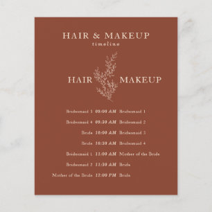 Terracotta Botanische Hochzeitstagsfeier Makeup Ti Flyer