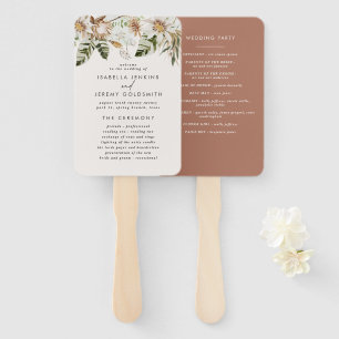 Terracotta botanische rustikale elegante moderne fächer