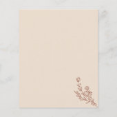 Terracotta Bouquet Botanical Budget Baby Dusche Flyer (Hinten)