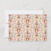 Terracotta Bow Floral Wedding RSVP Meal Choice Karte (Rückseite)